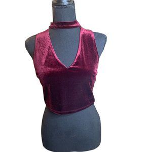 One Clothing | Velour Crop Top